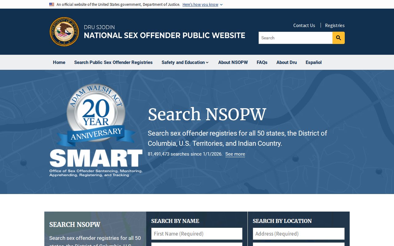 National registry search used with Bureau County sex offender records